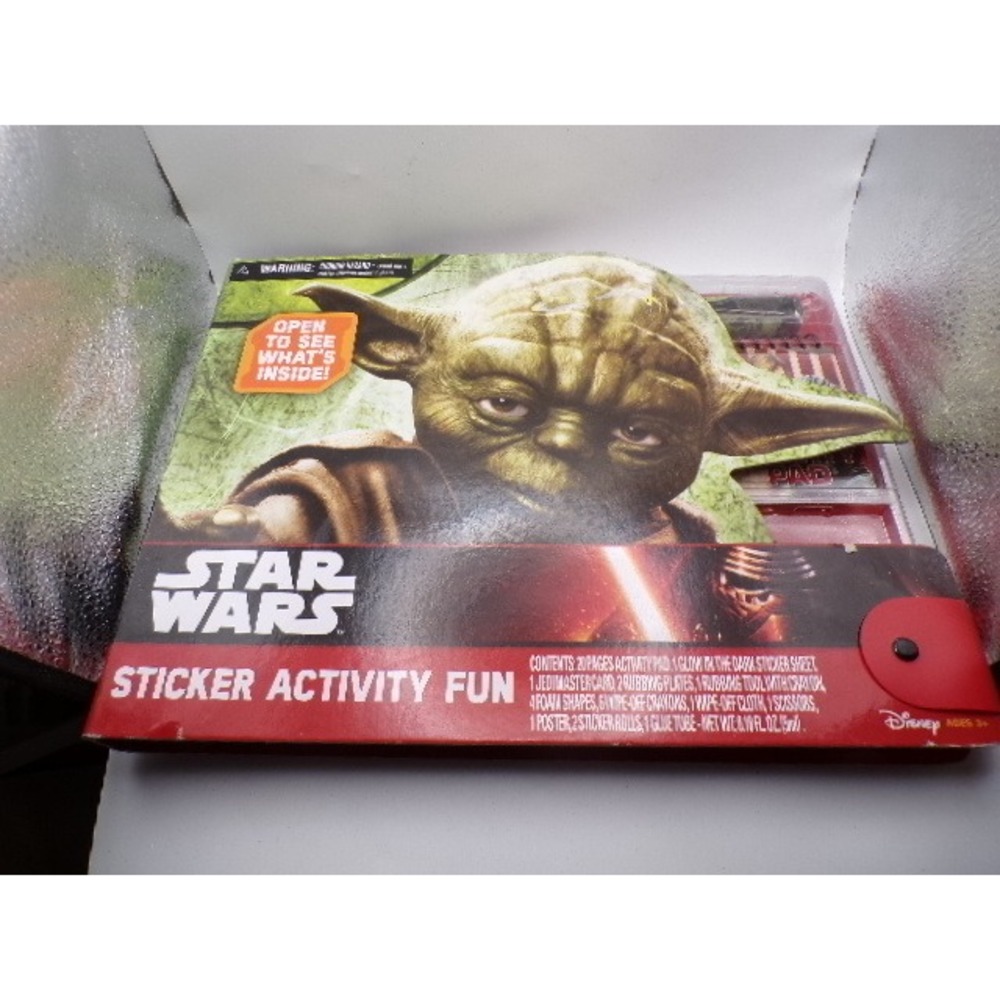 Star Wars Yoda‎ Sticker Activity Fun Set Tara Toy Glow Stickers Crayons 2015